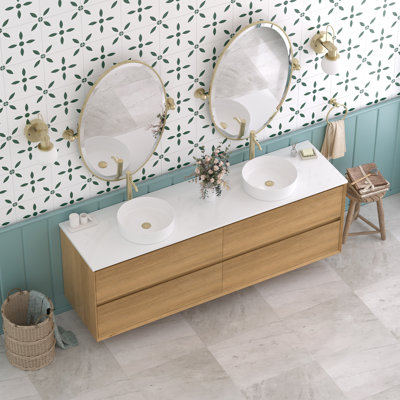 Meuble-lavabo flottant double 72 po Newark