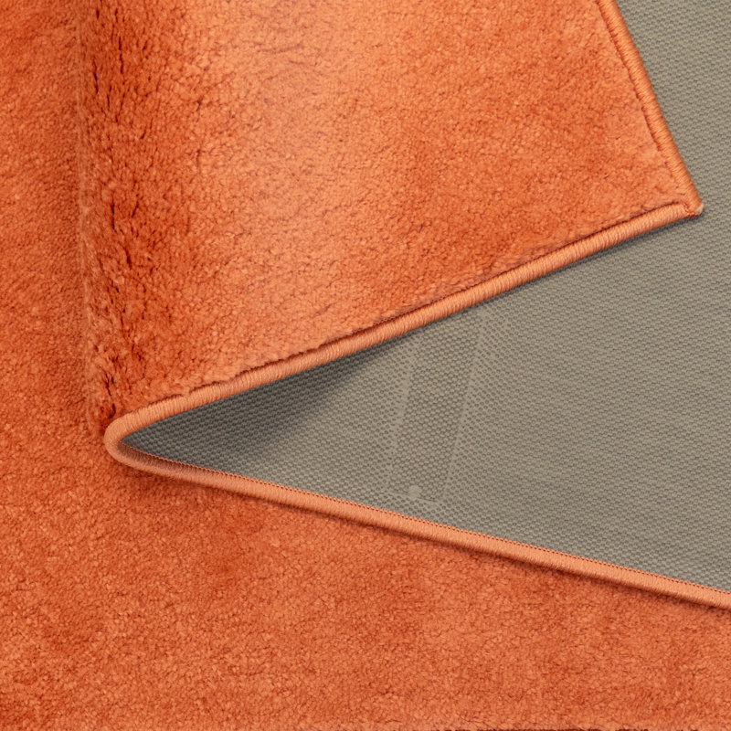 Tapis orange brûlé doux à taille moyenne et lavable à la machine, Tapis de couloir 2 pi 2 po x 28 pi