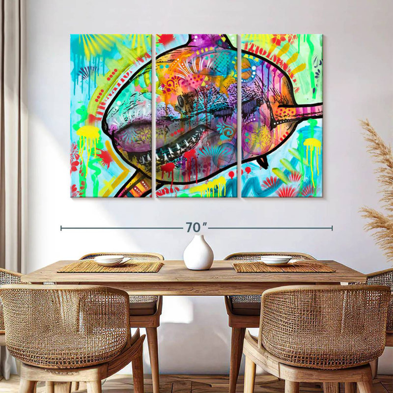 Colorful Shark, 42" H x 65" W