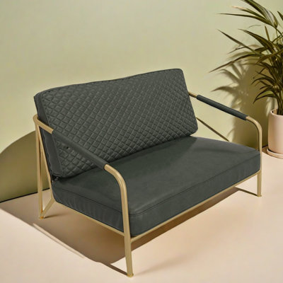 Restaurant Retro Double Faux Leather Sofa Bench