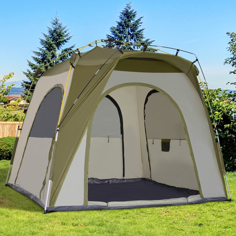Outsunny 5-Person Polyester Pop-Up Tent A20-054GN