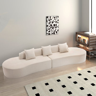 Canapé modulaire 2 pièces sans assemblage Dervil