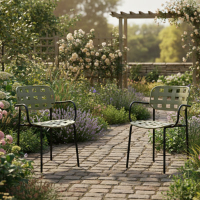 Azhara Stacking Patio Dining Armchair
