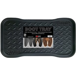 Set of 3 Square Boot Tray, Plastic Utility Shoe Mat Tray for