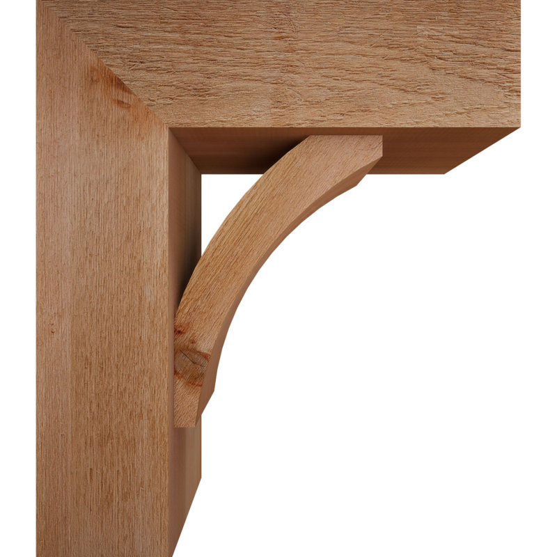 Thorton Block Bracket with Offset Brace, 26 x 22, 8"W Western Red Cedar (Rough Sawn)