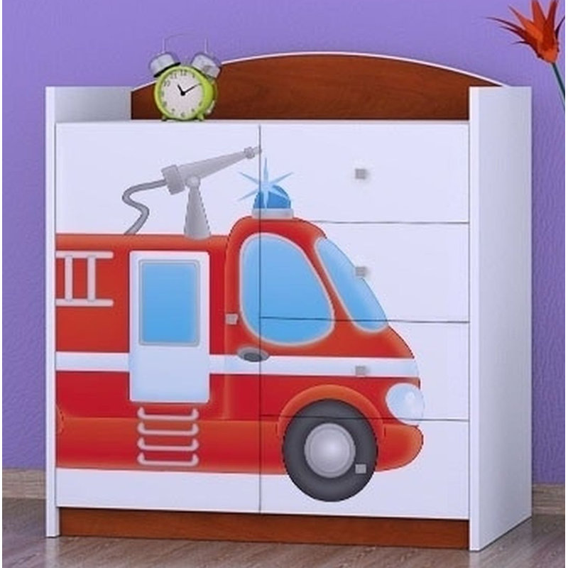 Nielsville Kids 4 - Drawer Combo Dresser, Brown