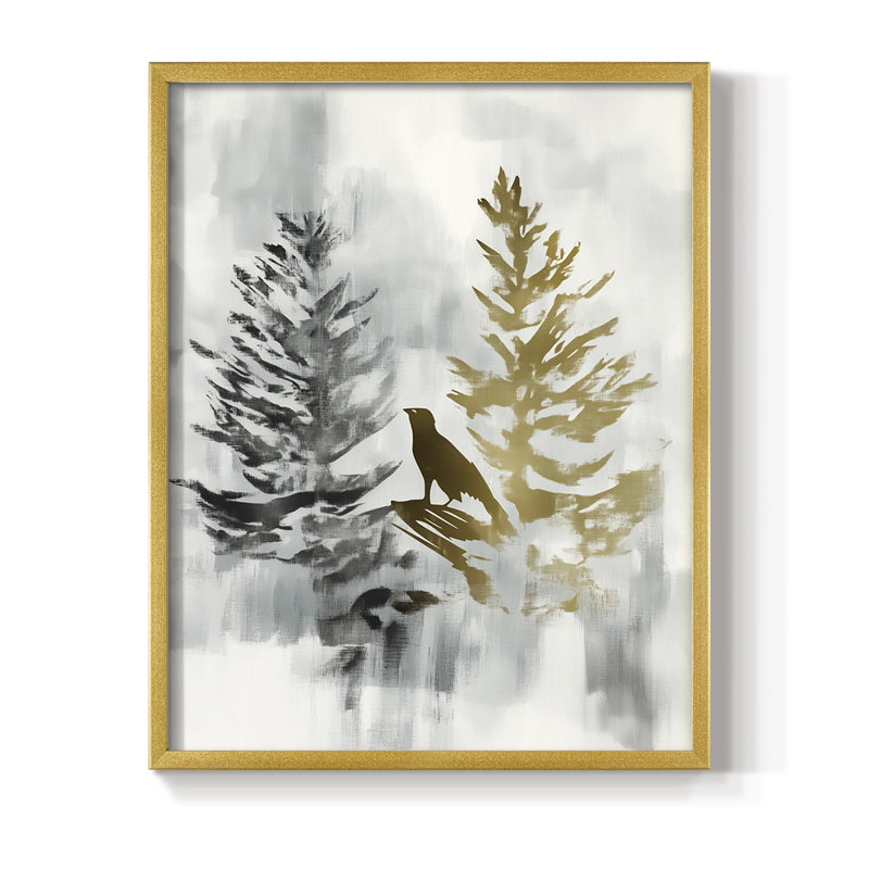 Reproduction encadrée - bois massif, H 11 po x l 9 po, Doré