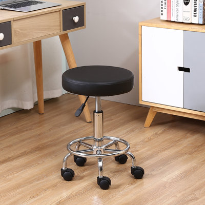 Adjustable Height Ergonomic Active Stool with Footring Wheels