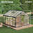 8x10ft Greenhouse Aluminum Greenhouse for Outdoors with Roof Vent, Lockable Outward-Opening Swing Door, Heavy-Duty Polycarbonate Walk-in Green House for Garden, Backyard, Patio, Lawn-122579197-122579199