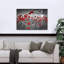 Dramatic Poppy Field Tranquil Abstract Contemporary Poppy Flower Landscape Wall Art Print-1373365618