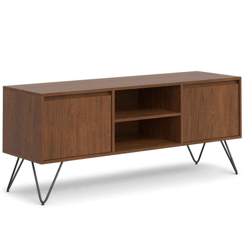 Meuble télé - Placage de noyer, H 25 po x L 60 po x l 18 po, Placage noyer