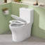 Toilette monobloc 19 po en céramique à double chasse avec siège confortable et hauteur d'assise conforme à l'ADA 19 po