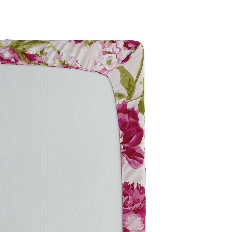 Microfiber Fitted Sheet, Twin Fitted Sheet, Floral