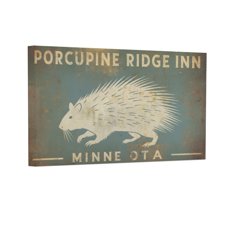 Animaux Porcupine Ridge Inn, Minnesota, H 12 po x l 18 po