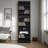 Cataleya Narrow Cabinet Media Storage, Slim Barrister Tower, 19.25"W x 63.75"H x 9.5"D, Black-446531873