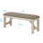 Transitional Chalk Gray Upholstered Bench, Solid Wood, Square Legs, 76Mm Thick Seat Cushion For Bedroom And Dining Finish Style,