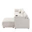 Canapé modulaire de 124 po avec console de rangement et repose-pieds mobile, canapé en chenille en L 4 places, canapé confortable réversible avec chargeur USB