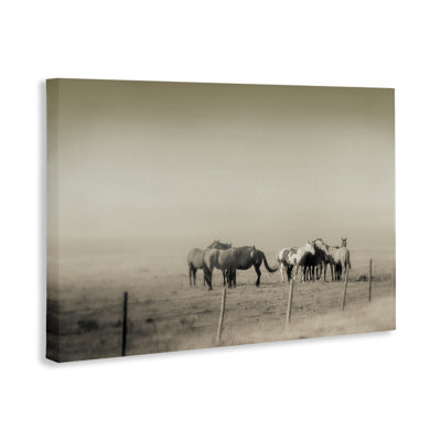 Toile monochrome The Herd, par Roberta Murray