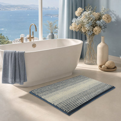 Soft Chenille Bath Mat with Non-Skid Backing