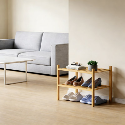 Range-chaussures empilable en bambou