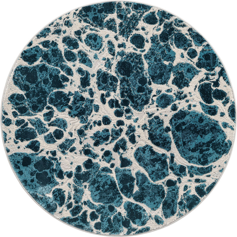 Abstract Indoor Rug, Round 4'