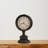 Ardie Traditional Analogue Metal Quartz Movement / Crystal Tabletop Clock in Antique Black/Antique White