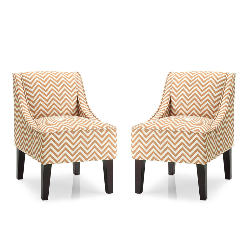 Fauteuil en polyester de 23 po de largeur Lonsdale, Orange Ziggi