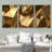 Luxury Abstract Polygonal Background 3D Effect Rendering Canvas 3 Pieces Print-56497834