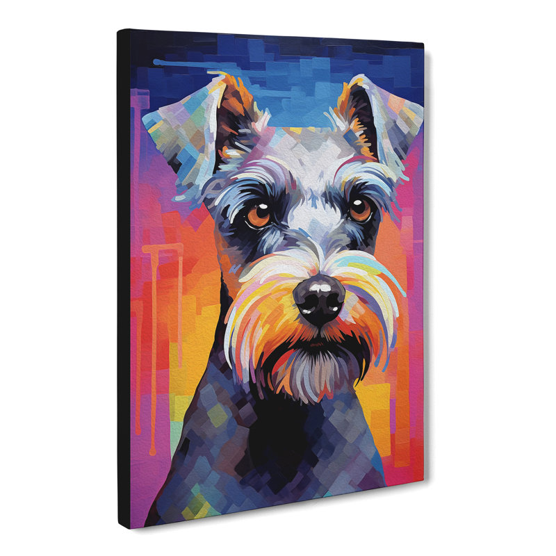 Schnauzer Futurism - No Frame Print, 60cm H x 40cm W x 3cm D