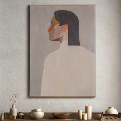 Unspoken - Contemporary Decorative Wall Art for Living Room; Bedroom; Dining Room | Hand-Painted Canvas