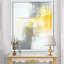«Gray and Yellow Blue Abstract», reproduction d'art sur toile-51146031-51146035