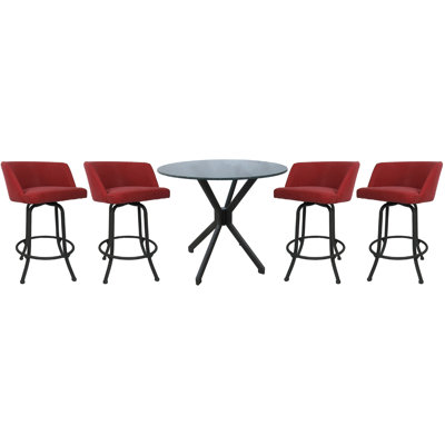 Ensemble de salle à manger à hauteur de comptoir 4 personnes Heldreth