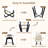 Swivel Bar Stools Set of 1, Counter Height Bar Stools With Back, PU Leather Upholstered Kitchen Island Stools, 360° Swivel, Rubberwood Legs, Thick Cushion Seat, For Dining Room Beige-1058439016-1057710938
