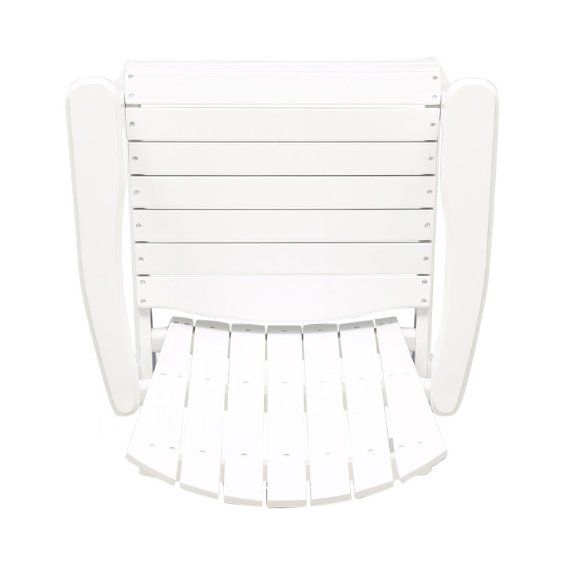 Outdoor Weather Resistant Acacia Wood Adirondack Dining Chairs (Set Of 2), White Finish, White