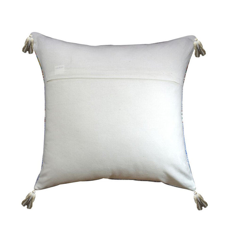 Floral Cotton Throw Pillow