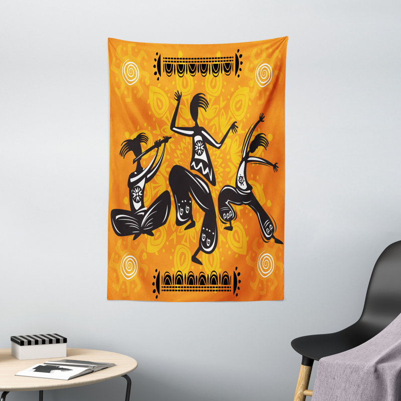 Tapisserie africaine en polyester, H 60 po x l 40 po
