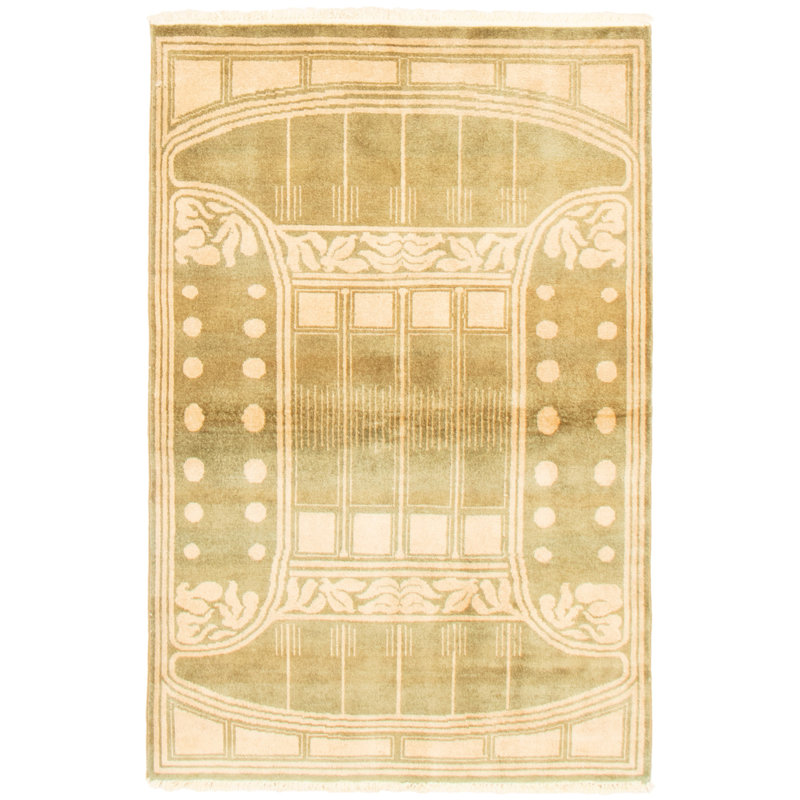 Tapis olive Finest Peshawar Ziegler 4 pi 0 po x 6 pi 0 po