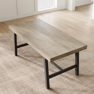 Industrial Dining Table for 6-8 People, 70 Inch Long Rustic Wood Top with Legs, for Kitchen, Living Room, Patio