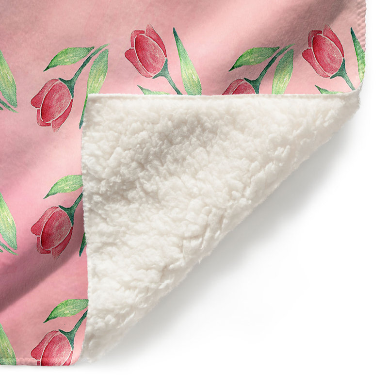 Jeté tulipes , l 51 po x L 60 po