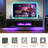 80" Floating Fireplace TV Stand For Tvs Up To 90", Wall Mounted Media Console With LED Lights-797972112-780477595