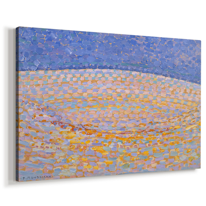 Étude pointilliste sur les dunes (Dune II) - Piet Mondrian - toile tendue avec châssis - 1909, 32 x 48