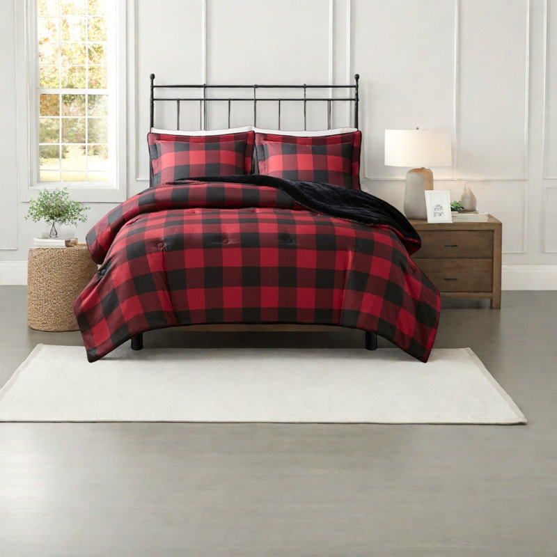 Ensembles de literie douillets en fausse laine, tissu écossais en polyester, pour la maison