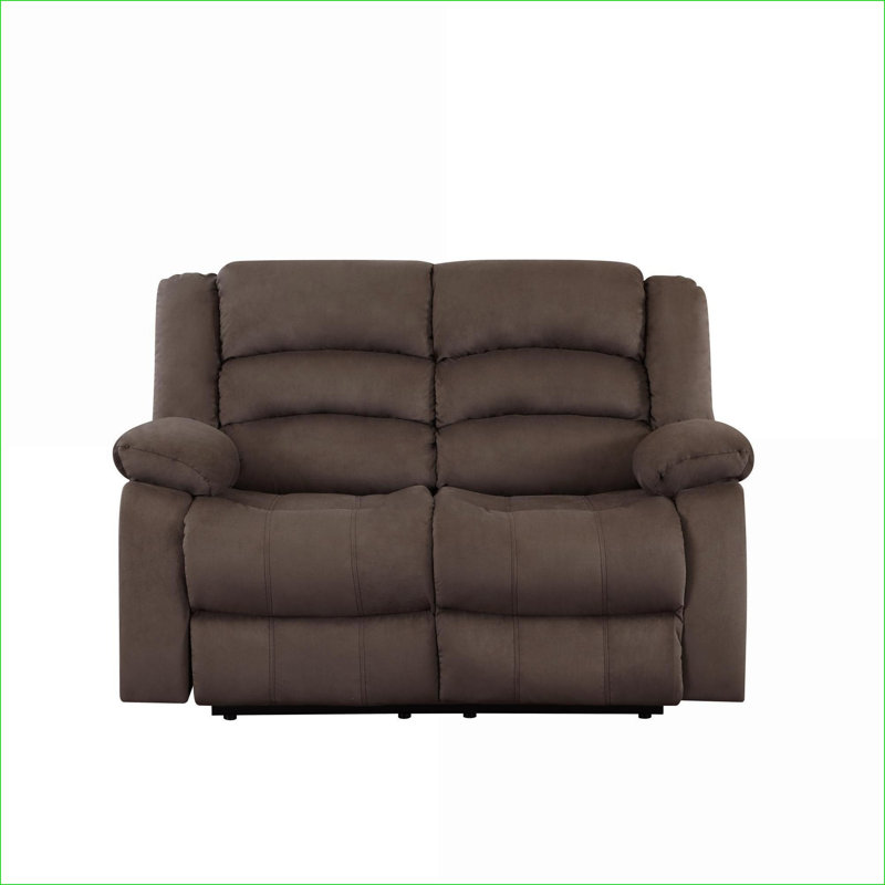 Causeuse | Structure transitionnelle en microfibre 2 places, support lombaire, base en acier inoxydable | Beige | Salon