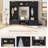 4-in-1 Detachable Hall Tree with Storage and 7 Hooks, Multiple Functions Hallway Coat Rack with Storage Drawers and Cabinet, Shoe Bench for Entryway Hallway-1222572873