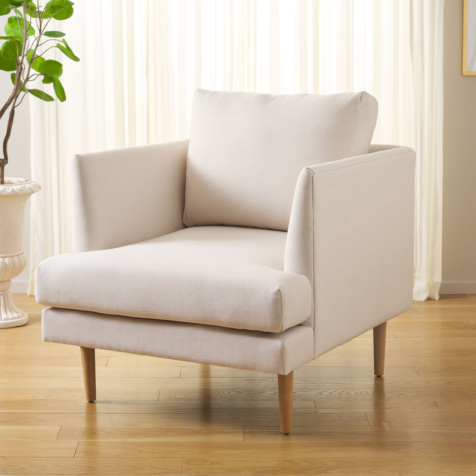 Kadiatou Upholstered Armchair, Natural