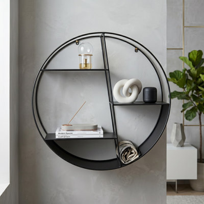 Tablette décorative ronde en métal Ljiljan pour la décoration intérieure