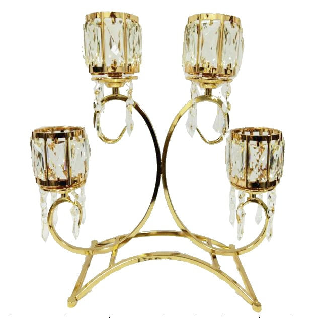 Brionny 15'' H Tabletop Hurricane, Gold
