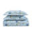 Laura Ashley Peony Garden Blue Reversible Cotton Quilt Set-1851195155-1851195152