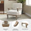 Amilio 71.1cm W Farmhouse Polyester Armchair with Solid Wood Legs Set of 2-1849043991