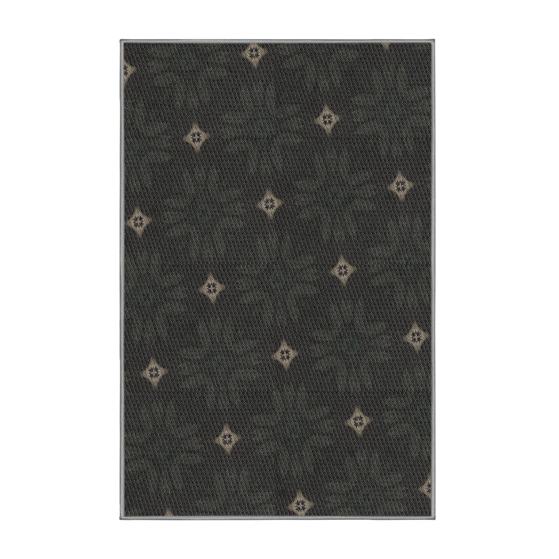 Tapis de zone noire à motifs, Rectangle 8 pi x 12 pi